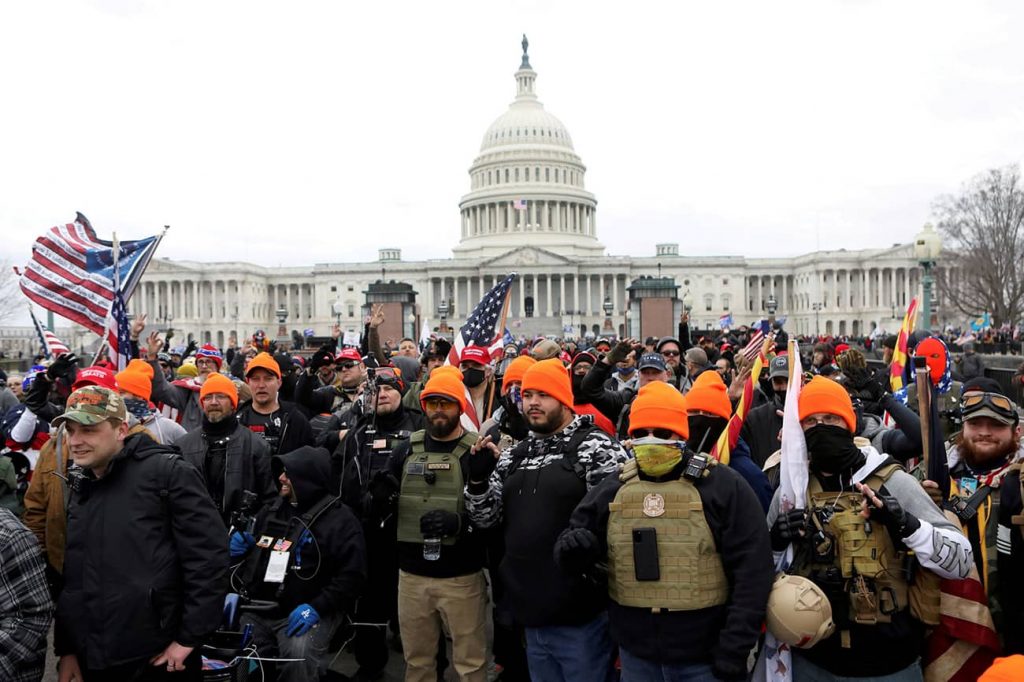 For millions of Americans, the 2020 election has yet to be resolved. Trump supporters in front of the US Capitol Building, on January 6, 2021. Photo credit: REUTERS/Jim Urquhart