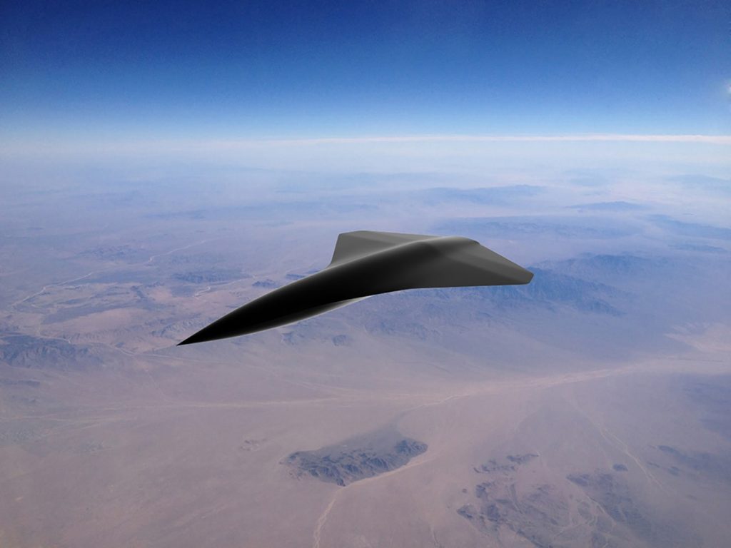 The world's first supersonic unmanned combat aerial vehicle (UCAV). Photo credit: Kelley Aerospace/Cover Images via Reuters Connect.