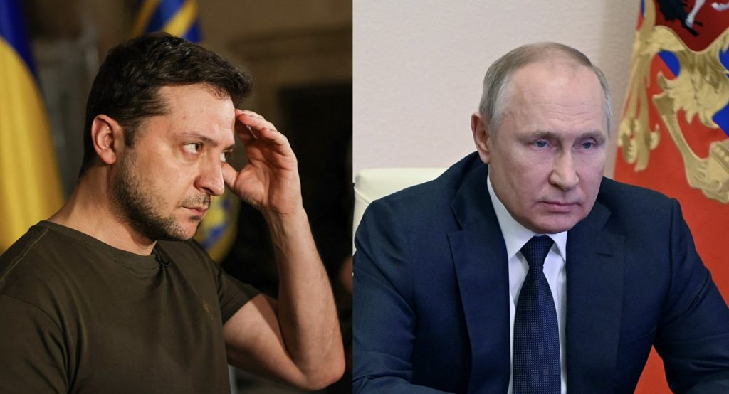 Russian President Putin, Ukraine President Zelenskyy. Photo credit: REUTERS.