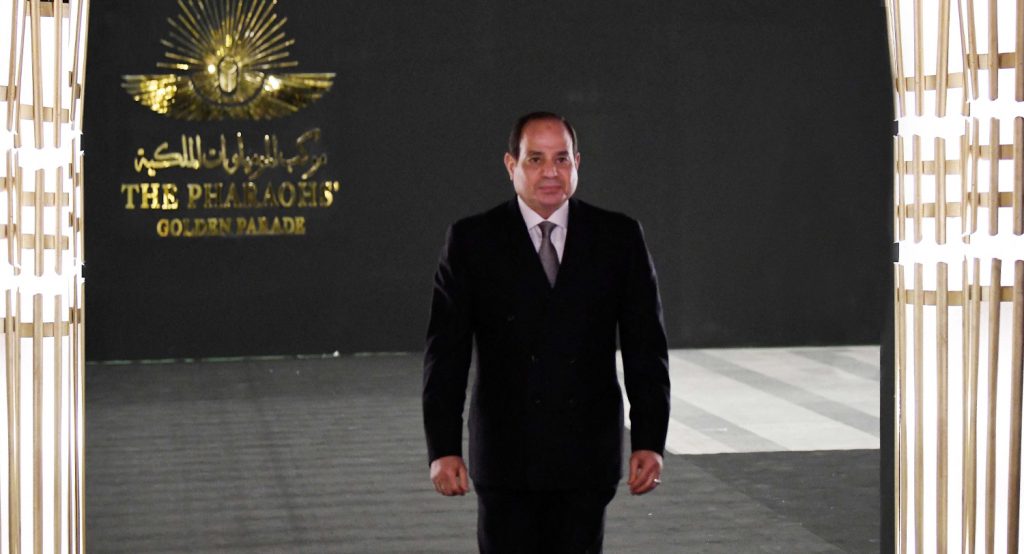 Egyptian President Abdel Fattah el-Sisi at the “Golden Parade” in Cairo. Photo credit: Balkis Press/ABACA via Reuters Connect