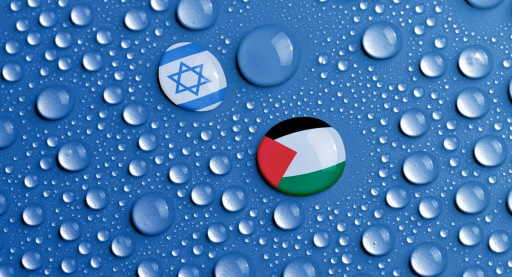 Israeli–Palestinian water arrangements illustration.