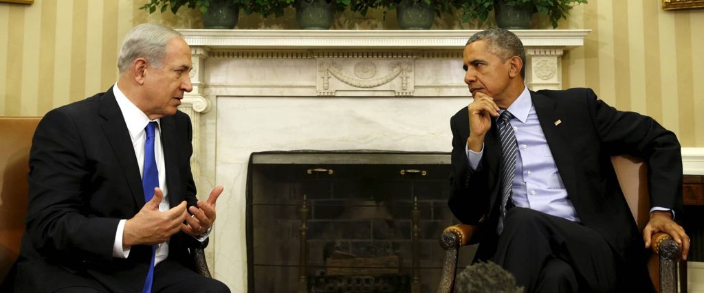Former US President Barack Obama meets with Israeli Prime Minister Benjamin Netanyahu in Washington, November 2015. Photo credit: REUTERS