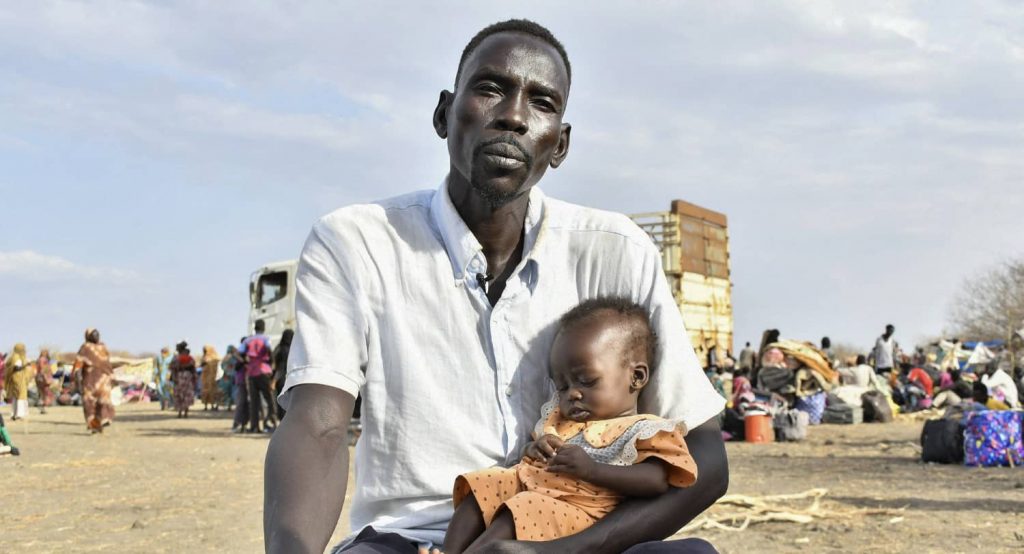 Santino Thon Bol, 39, a construction worker returned home to South Sudan following the outbreak of civil war in Sudan. Photo credit: REUTERS/Jok Solomun