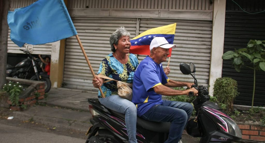 Supporters of Venezuelan opposition leader Maria Corina Machado during a rally in Venezuela, March 2023. Photo credit: Jorge Mantilla via Reuters Connect