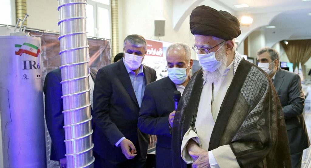 Iran’s Supreme Leader Ali Khamenei visits the Iranian centrifuges in Tehran, June 11, 2023. Photo credit: via REUTERS