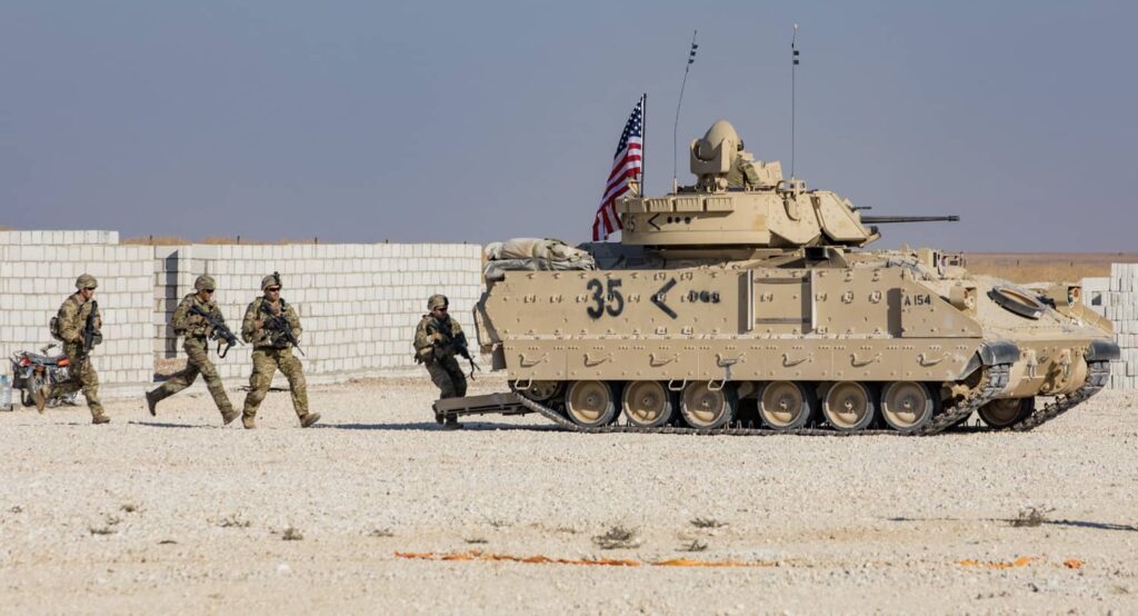 US soldiers in eastern Syria, 2019. Photo credit: ABACA via Reuters Connect.