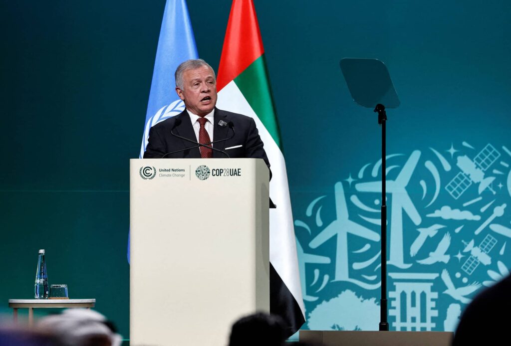 Jordan's King Abdullah II at COP28 in Dubai, UAE, December 1, 2023. Photo credit: REUTERS/Thaier Al Sudani.