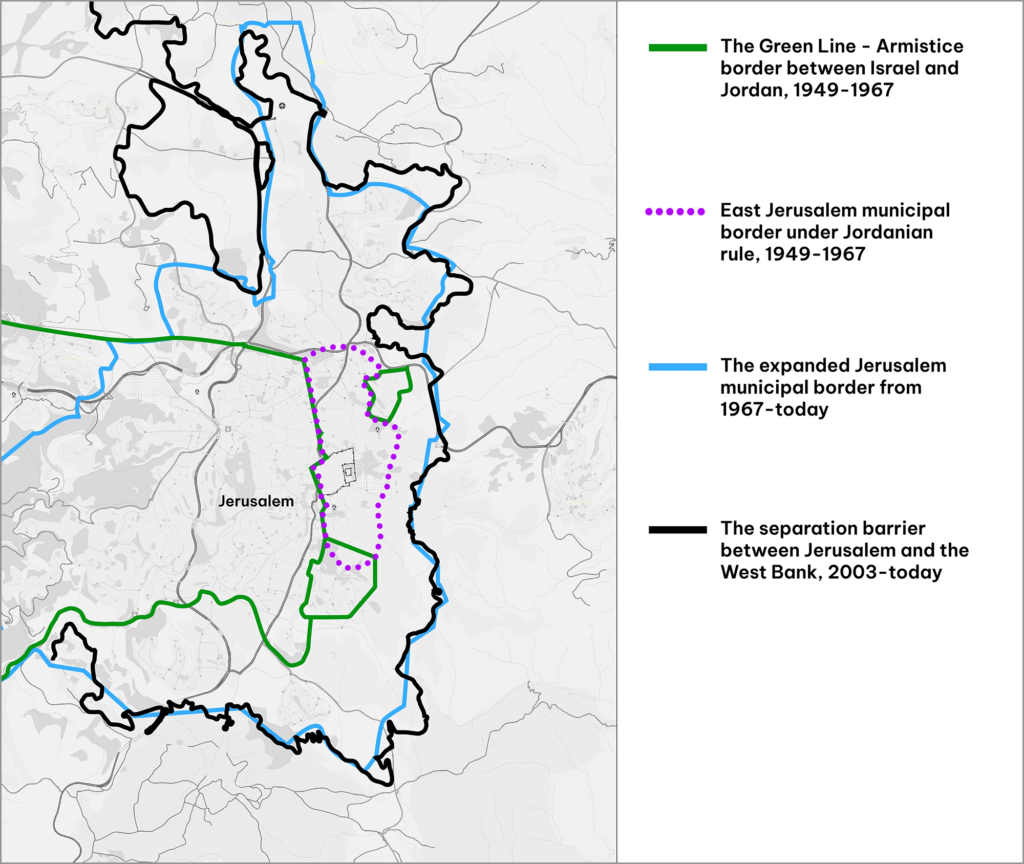 Map credit: MAPA - mapping and publishing, Eytan Laub, "This is Jerusalem" Organization.