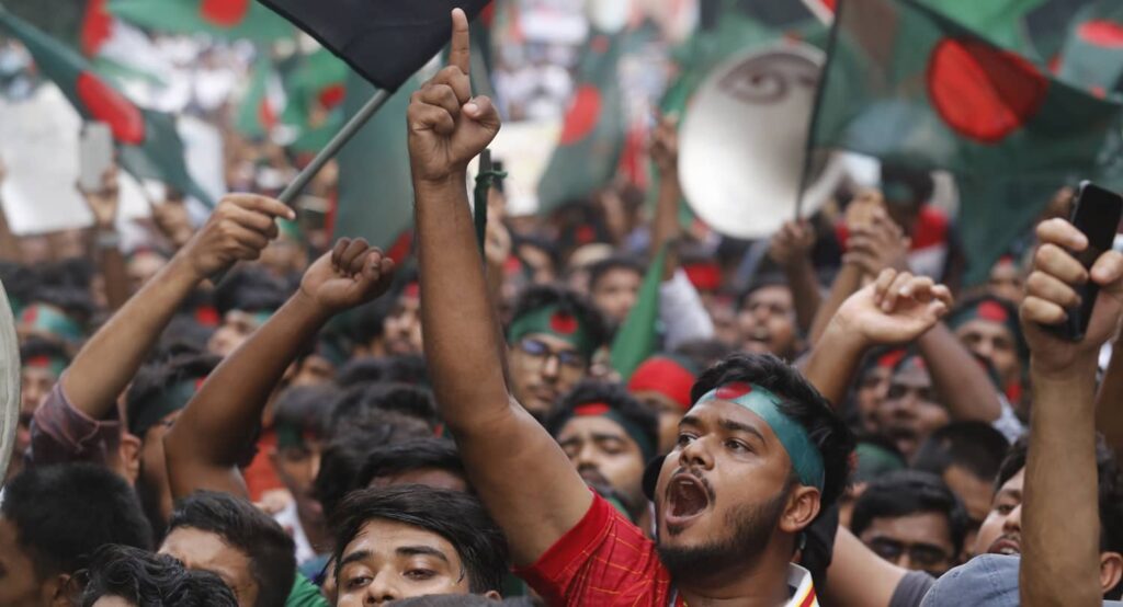 Student Rally In Bangladesh, September 5, 2024. Photo credit: Rehman Asad via Reuters Connect.