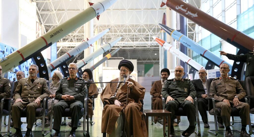 Iran’s Supreme Leader, Ayatollah Ali Khamenei, visits the IRGC Aerospace Force exhibition in Tehran. Photo credit: via REUTERS.