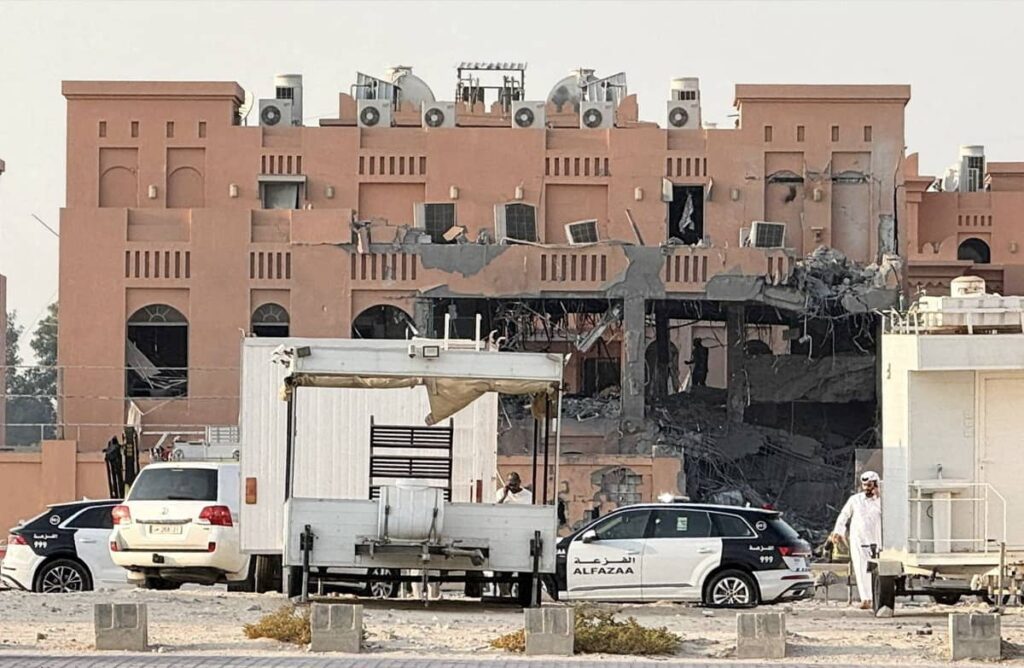 Aftermath of an Israeli attack on Hamas leaders in Doha, Qatar, September 9, 2025. Photo credit: REUTERS.